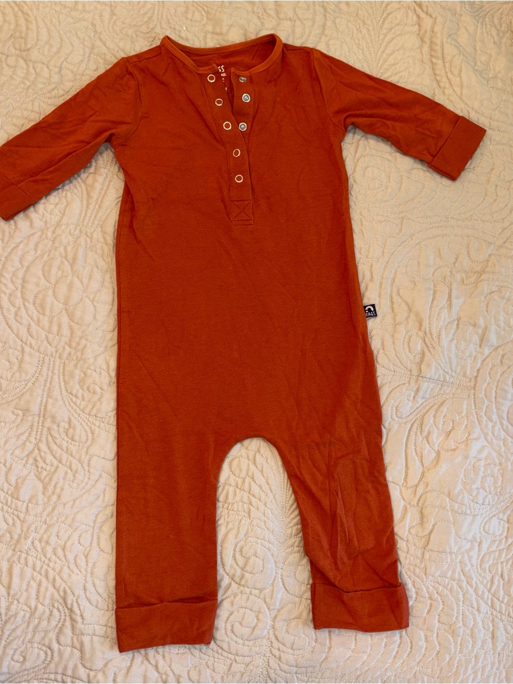 Rags to Raches Rust Orange One-Piece Romper